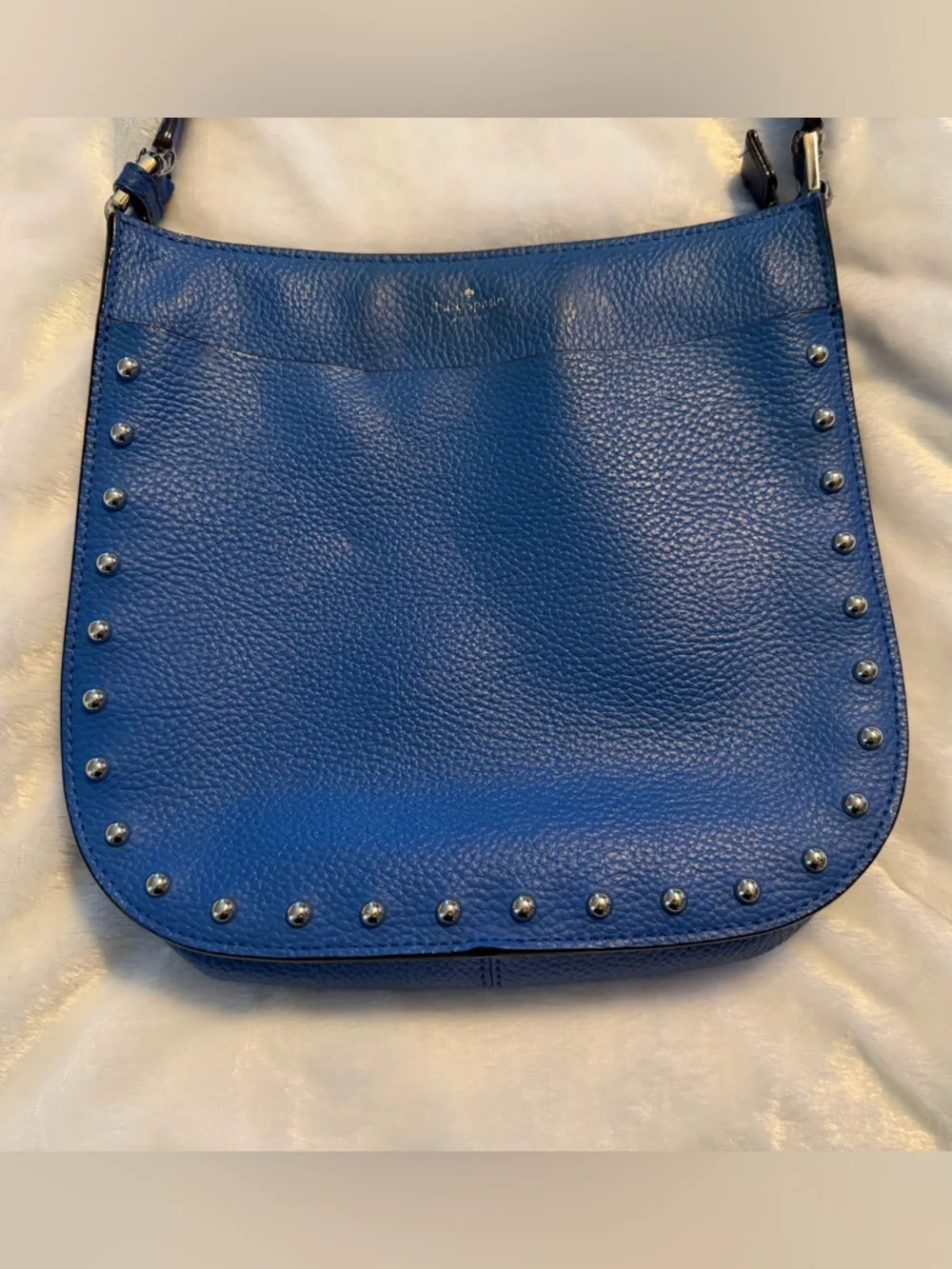 kate spade Royal Blue Pebbled Leather Crossbody with Studs - Picture 3 of 16